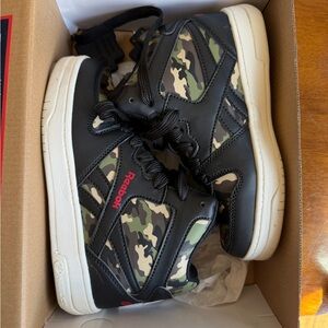 Heelys x Reebok Kids Camo Black and Green High-Top Sneakers
